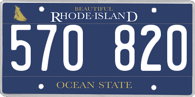 RI license plate 570820