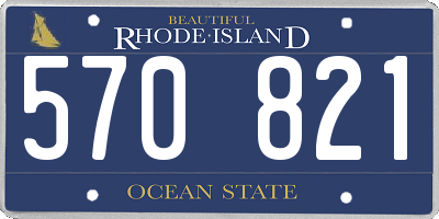 RI license plate 570821