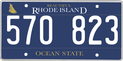 RI license plate 570823