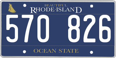 RI license plate 570826