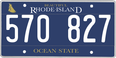 RI license plate 570827