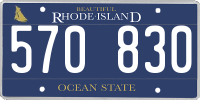 RI license plate 570830