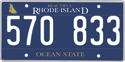 RI license plate 570833