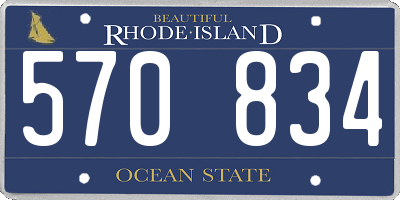 RI license plate 570834