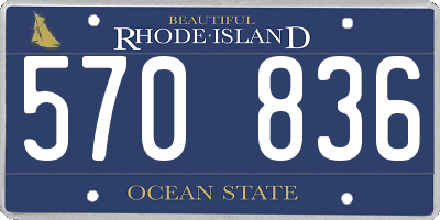 RI license plate 570836
