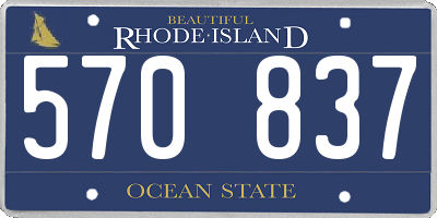 RI license plate 570837