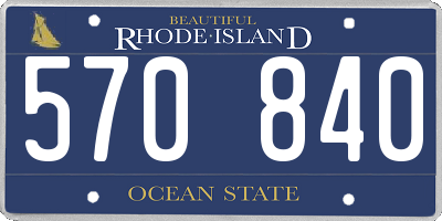 RI license plate 570840