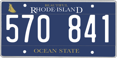 RI license plate 570841