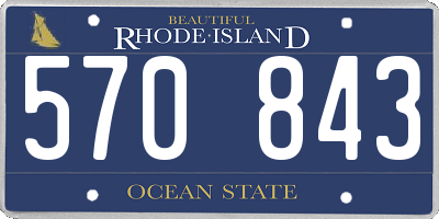 RI license plate 570843