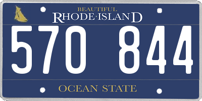 RI license plate 570844