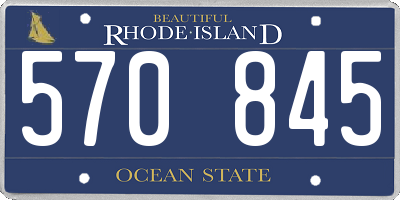 RI license plate 570845