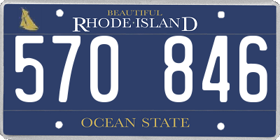 RI license plate 570846