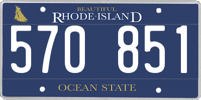 RI license plate 570851