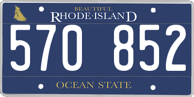 RI license plate 570852