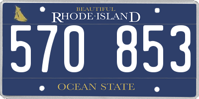 RI license plate 570853