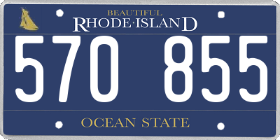 RI license plate 570855