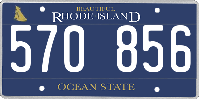 RI license plate 570856