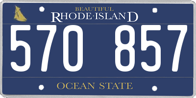 RI license plate 570857