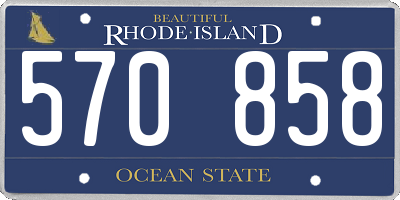 RI license plate 570858