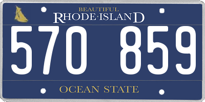 RI license plate 570859
