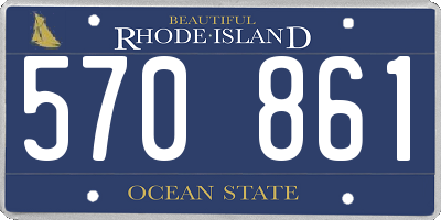 RI license plate 570861