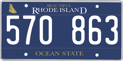 RI license plate 570863