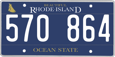 RI license plate 570864