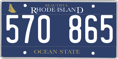 RI license plate 570865