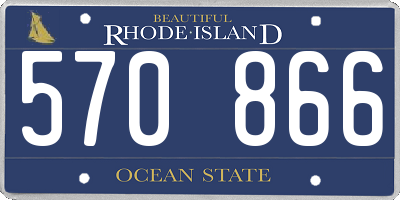 RI license plate 570866