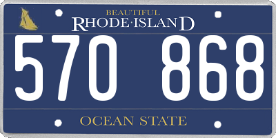 RI license plate 570868