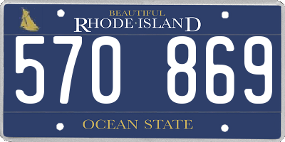 RI license plate 570869