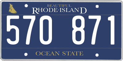 RI license plate 570871
