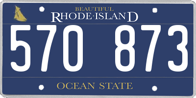 RI license plate 570873