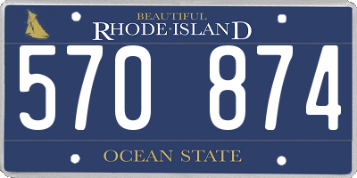 RI license plate 570874