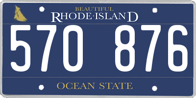 RI license plate 570876