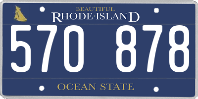 RI license plate 570878