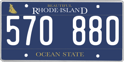 RI license plate 570880