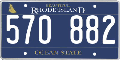 RI license plate 570882
