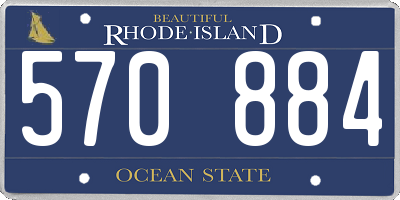 RI license plate 570884