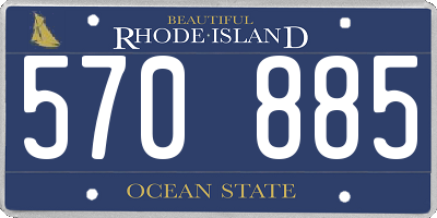 RI license plate 570885