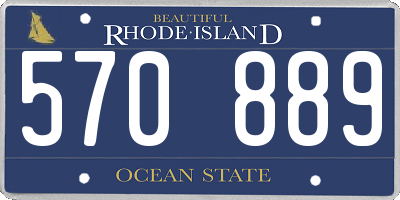 RI license plate 570889
