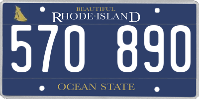RI license plate 570890