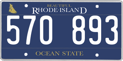 RI license plate 570893