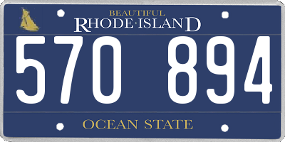 RI license plate 570894