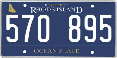 RI license plate 570895