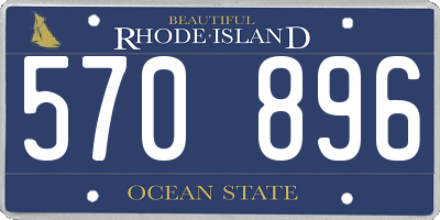 RI license plate 570896