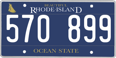 RI license plate 570899