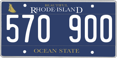 RI license plate 570900