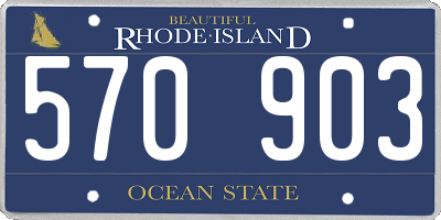 RI license plate 570903