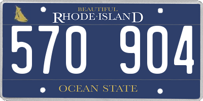 RI license plate 570904